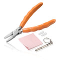 6 Inch Stainless Steel Flat Pliers - Eyeglasses Repair & Adjustment Tool with Nylon Jaw - style: Tilt Angle Plier