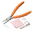 6 Inch Stainless Steel Flat Pliers - Eyeglasses Repair & Adjustment Tool with Nylon Jaw - style: Tilt Angle Plier
