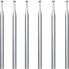 6 Pcs 1.8mm Round Cup Burr - 3/32'' Shank Wire Rounder Bits Jewelry Burs for Lapidary Making - color: 6 Pcs 1.8mm Round Cup Burs