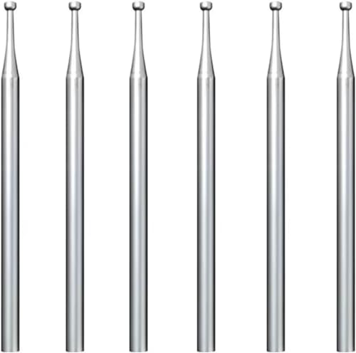 6 Pcs 1.8mm Round Cup Burr - 3/32'' Shank Wire Rounder Bits Jewelry Burs for Lapidary Making - color: 6 Pcs 1.8mm Round Cup Burs
