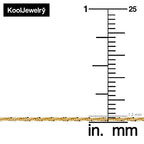Kooljewelry Real 14k Yellow or White Gold 1.2 mm Sparkle Chain Adjustable Length Necklace (adjusts up to 22 inches) - color: Yellow