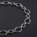 UMAOKANG 2 Meters Stainless Steel Jewelry Making Chains Bulk on Spool Oval Link Chain DIY Decorative Chain - color: Oval Silver