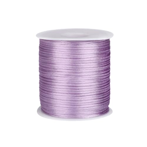 1.5mm Nylon Satin Cord Thread Beading String for Macrame Bracelets,Necklaces,Chinese Knotting,Pendant,Jewelry Making 109 Yards (Light Purple) - color: Light Purple, size: 1.5mm