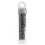 Miyuki Delica 11/0 Frosted Glazed Rainbow Green Emerald Matte AB 5.2gms Vial of Japanese Glass Beads