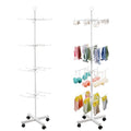 Flenpptly Retail Display Stand Rotating Display Stand 4 Tier Spinning Display Stand for Craft Shows, Jewelry, Keychain, Earring Adjustable Height Retail Display Racks (White) - color: 4-Tier White