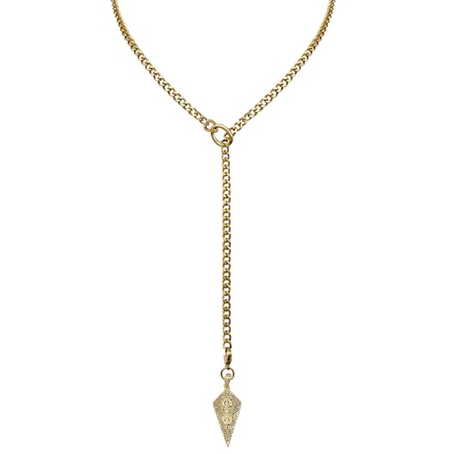 18K Gold Plated Knight's Shield Slip Chain for Women - color: 18KGold-Plated, size: 27''