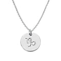 925 Sterling Silver Zodiac Necklace Disc Charm Necklace Gift for Your Wife Girlfriend or Family Member - style: Capricorn