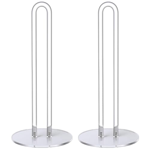 Acrylic Scrunchies Holder Stand Hair Accessories Organizer Simple transparent Scrunchies Tower Hold 25-35 Scrunchies Modern Vertical Hair Tie Organizer Jewelry Scrunchy Holder for Girls - color: Clear 2Pack