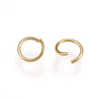 HDSupplies 100 Pieces - 304 Gold Tone Stainless Steel Jump Rings - 5mm - 22 Gauge (0.6mm Thickness) - color: Gold Tone Stainless Steel, size: 5mm / 0.6mm Thick / 22 Gauge