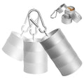 3-Tier Traveling Jewelry Holder Keychain, Backpack Jewelry Ring Keeper Keychain for Earrings, Necklaces, Wedding Ring Holder Keychain for Gym Sports Bag, Silver - color: Silver