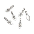 100pcs 21mm Glue On Jewelry Bail Pendant Clasp Antique Silver 12mm (0.5 Inch) Teardrop Flat Pad Base Bulk for DIY Craft Jewelry Making MC-P1 - color: Antique silver, size: 21mm (0.83")/Teardrop- 100pcs