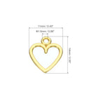 PATIKIL Heart Charm, 100Pcs Mini Heart Circle Pendant Charm Bulk for Jewelry Making Earrings Necklace Wedding Crafts - color: Golden