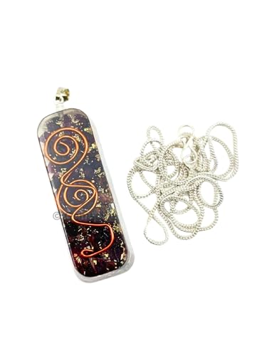 Crystal Necklace Pendant for Women Men - Orgone Necklace Pendant of Healing Crystal for Protection-Spiritual Jewelry - color: Garnet