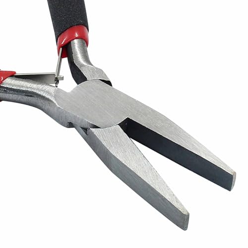 13cm/5.12" Flat Nose Pliers for Jewelry Making, Smooth Jaw Pliers, Wire Wrapping, Bending, Opening Jump Rings, Clamping, Cutting - style: Flat Nose Pliers