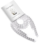 100PCS 8mm Natural Clear Quartz Beads Gemstone Round Loose Beads for Jewelry Making Chakra Crystal Stone Beads for Bracelets Necklace Earrings Making Supplies (100pcs/Strand)