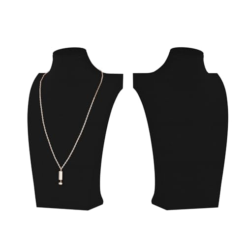 Necklace Bust Display Stand, Necklace Holder, Pendant Chain Necklace Organizer for Women (Black Velvet, S 2PCS) - color: Black Velvet, size: 9.4" Height (2pc)