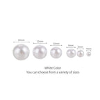 1865Pcs Pearls for Crafts,6 Sizes Mixed White Fake Pearl Beads,Acrylic Pearls Bulk for Jewelry Making with Holes,Bracelet Necklace DIY,Vase Filler and Makeup Brush Case(4-14 mm) - size: Various Sizes(White)
