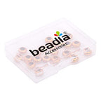 BEADIA 18K Gold Plated Stopper Beads 8x4mm 20pcs Rondelle Insert Silicon Length Adjust Spacer Beads for Jewelry Making Findings - color: Rondelle, size: 8x4mm