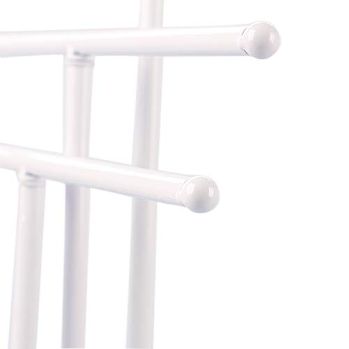 AUTODECO Jewelry Organizer Stand 3 Tier Tabletop Bracelet Rings Watches Necklace Display with Tray Great for Women White - color: Xy011-white