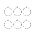 6pcs 20G Pure Titanium Earring Hoops DIY Beaded Earrings Findings Components for Jewelry Making 20mm, Hypoallergenic Beading Hoop Earring Making Kit - color: 6pcs 20mm Earrings hoop, size: 6PCS