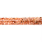Faceted Natural Orange Sunstone 2-3mm Cube Square Loose Beads Gemstone Small Loose Beads Healing Crystal Energy Stone for DIY Jewelry Making 15" - color: Orange Sunstone