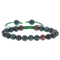 ANAYA AGATE Energy Protection Crystal Handmade Adjustable Bead Bracelet Perfect for Men, Women’s Christmas Gift - Gemstone Healing Stretch Bracelet Pulsera Para Hombre Mujer Stocking Stuffer - color: Bloodstone