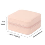 Travel Jewelry Case 2 Pack Mini Travel jewelry Box Portable Organizer Women Girls Gift Box for Rings Earrings Necklaces Bracelets - color: Pink
