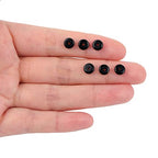 JOE FOREMAN 2x6mm Natural Polished Black Agate Stone Heishi Disc Rondelle Spacer Beads for Jewelry Making Full 15" Strand Energy Stone Healing Power Crystal - color: Black Agate