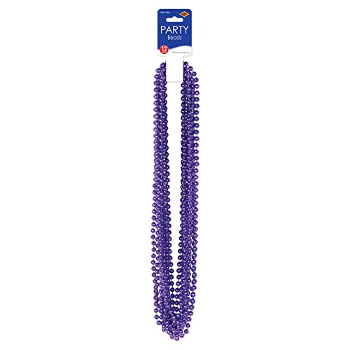 Party Beads - Small Round - size: 12-Pack, style: Purple (12-Pack)