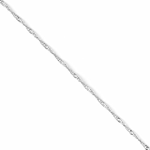 Jewelry 2mm Titanium Steel Silver Singapore Chain Necklaces for Women 16 to 30 in - size: 28 in