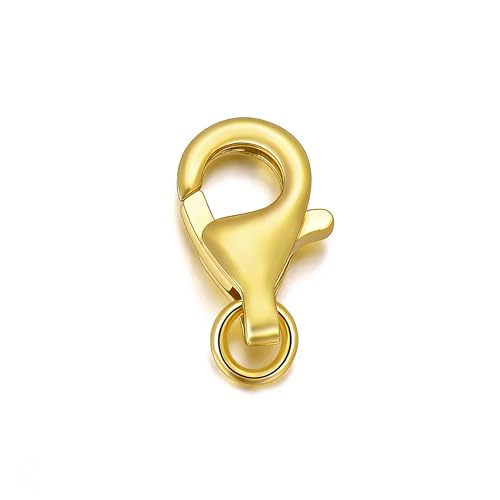 14K Yellow Gold Jewelry Clasp Necklace Extender, Double Lobster Clasp Bracelet Extension Connector for DIY Necklace Bracelet Anklet Jewelry Making, 14K Gold Double Spring Clasp (Style 4) - style: Style 4
