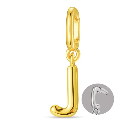 OVRUNS Initial Charm for Women,Letter Bracelet Necklace Charms Alphabet Pendant Charms With Clasp - color: Gold, style: Letter J