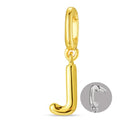 OVRUNS Initial Charm for Women,Letter Bracelet Necklace Charms Alphabet Pendant Charms With Clasp - color: Gold, style: Letter J