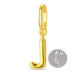 OVRUNS Initial Charm for Women,Letter Bracelet Necklace Charms Alphabet Pendant Charms With Clasp - color: Gold, style: Letter J