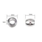 BEADIA Stainless Steel Spacer Beads 10x11mm Oval Loose Charm Caps Beads for DIY Jewelry Making 10pcs with 6mm Hole - color: 10x11mm 6mm