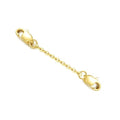 10K Yellow Gold 1"/2"/3" Necklace Extender Chain with Double Clasps, 10K Gold Necklace Extender Bracelet Anklet Extension Chain, Bracelet Extender 10K Gold - size: 2inch, style: Style 2