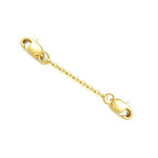 10K Yellow Gold 1"/2"/3" Necklace Extender Chain with Double Clasps, 10K Gold Necklace Extender Bracelet Anklet Extension Chain, Bracelet Extender 10K Gold - size: 1inch, style: Style 2