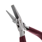 The Beadsmith Half Round/Half Concave Pliers – 6-Inches (152 mm) Jewelry-Making Tool w/Polished Steel Head, PVC Comfort Grip, & Double-Leaf Springs