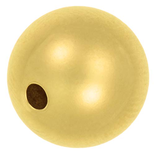 uGems 12mm Round Bead 14K Gold Filled - 2.5mm Large Hole, Seamless Jewelry Component, 1 Piece, Ideal for Beaders, Jewelers and Jewelry Making - SKU: j-458612 - size: 12mm