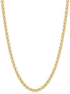 Fiusem Black Wheat Chains for Men and Women, 2/2.5/3/4/5mm Stainless Steel Necklace Chain, Mens Necklace Jewelry Gift 16-28 Inch - size: 22 Inches, style: Gold 2.1MM