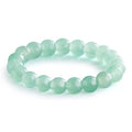 NLIEO Natural Gemstone Stretch Beaded Rings for Women Stackable Dainty Elastic Crystal Rings Jewelry - style: Green Aventurine