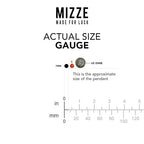 MIZZE Made for Luck Gold Plated 925 Sterling Silver 10 MM Round Glass Evil Eye Charm Pendant - 7 Colors to Choose from - color: Transparent Red