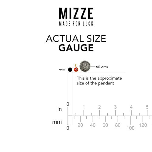 MIZZE Made for Luck Gold Plated 925 Sterling Silver 10 MM Round Glass Evil Eye Charm Pendant - 7 Colors to Choose from - color: Transparent Red