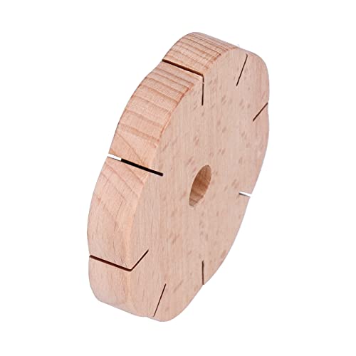 Fydun Wood Plaited Disc Bracelet Maker, Kit Easily Use Petal Shaped Making Maker, Hair Beader Tool Beading Tools for Home Handicrafts Kumihimo Disk Wooden 8 Slots Rond Cord Bracelets
