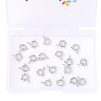 BEADIA Platinum Plated Spring Clasps Non Tarnish 6mm 20pcs for Jewelry Making Findings - color: Spring Clasps Platinum, size: 6mm