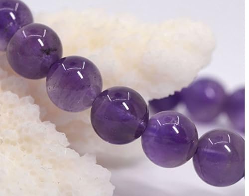 90pcs Adabele Natural Purple Amethyst Crystal Healing Gemstone 4mm (0.16 inch) Small Round Beads Gem Stone Spacer for DIY Craft Jewelry Making GY19-4 - color: Grade a Amethyst, size: 4mm (90pcs/1 Strand)