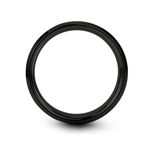 Chain Tool Ring - Gift for Cyclist - 8mm - Band - Gunmetal Black Silver - Personalized Custom Engraving - Men Women - Anniversary Engagement Wedding - Tungsten Carbide - Flat Dome Bevel - color: 14 - Black Tungsten