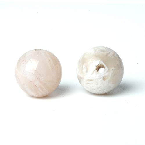 100Pcs Natural Stone 6mm Bamboo Leaf Agate Round Loose Gemstone Energy Healing Beads Hole Size 1mm DIY Smooth Beads for Bracelet Necklace Earrings Jewelry Making - color: Bamboo Leaf Agate, size: 6mm