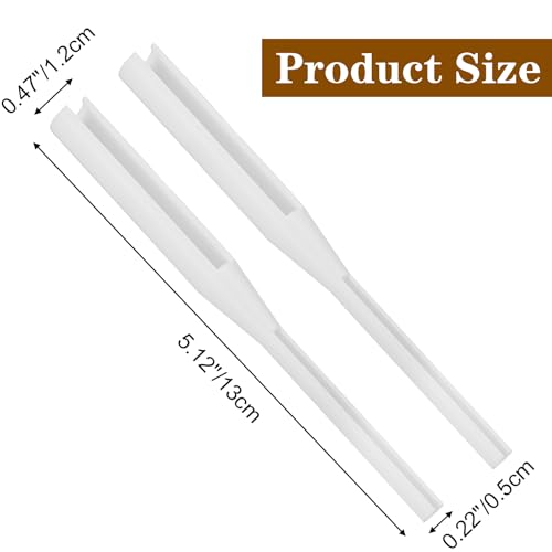 KFHENSOMR Rosary Cord Knotting Tool Dual-Head Twine Knotting Tool Rosary Making Supplies Cord Tying Kit Knot Tying Tools for Beads for Beads Making White ABS (2-Pack)