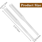 KFHENSOMR Rosary Cord Knotting Tool Dual-Head Twine Knotting Tool Rosary Making Supplies Cord Tying Kit Knot Tying Tools for Beads for Beads Making White ABS (2-Pack)